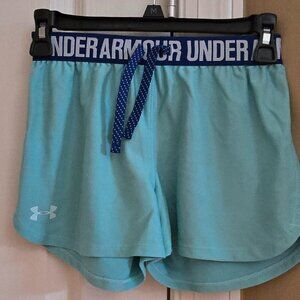 Teal Girls Under Armour Shorts Sz Youth Medium